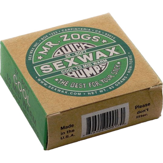 2026 Sex Wax Quick Humps Cool to Mid Warm Surf Wax SWWQH - Green